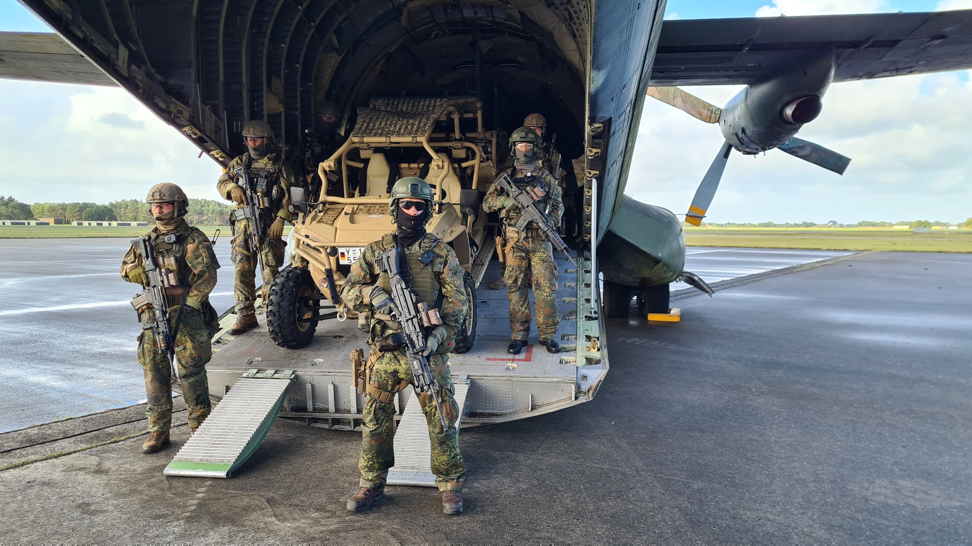 Team des Objektschutzregiments der Luftwaffe übt für das Manöver Baltic Tiger. (C) ZDF und Stefan Hoge