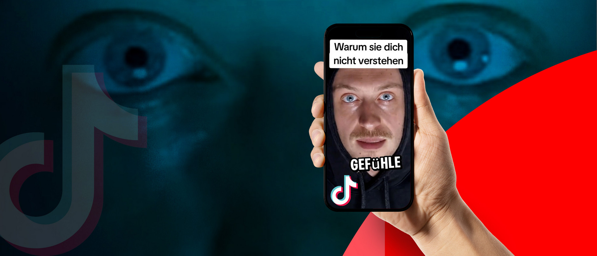 Die Manosphere mit ihren eigenen Mitteln unterwandern – Schauspieler Lukas Lüdeking ist Teil des Onlinetheaters "Hacking the manosphere". / © ZDF und Matthias Kraus, Grafik: Andrea Wagner.