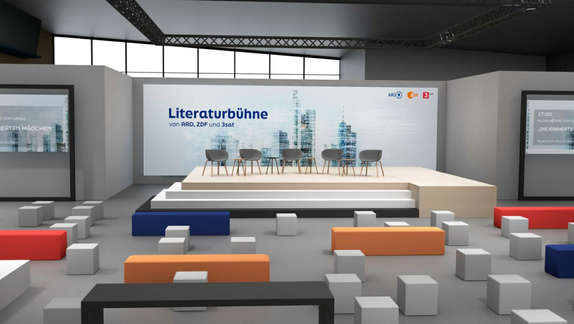 Modell der gemeinsame Literaturbühne von ARD, ZDF und 3sat. (c) ZDF/hr/Natalie Friedmann