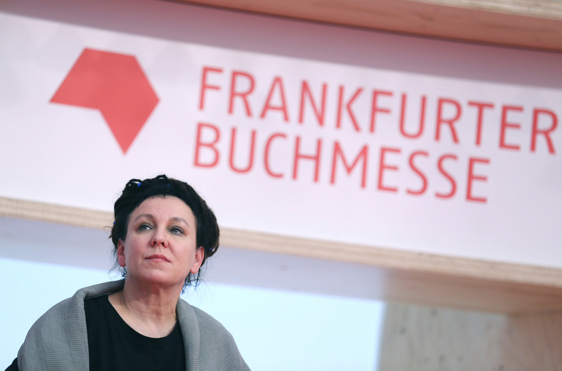 Literaturnobelpreisträgerin Olga Tokarczuk auf der Frankfurter Buchmesse © Reuters/Ralph Orlowski