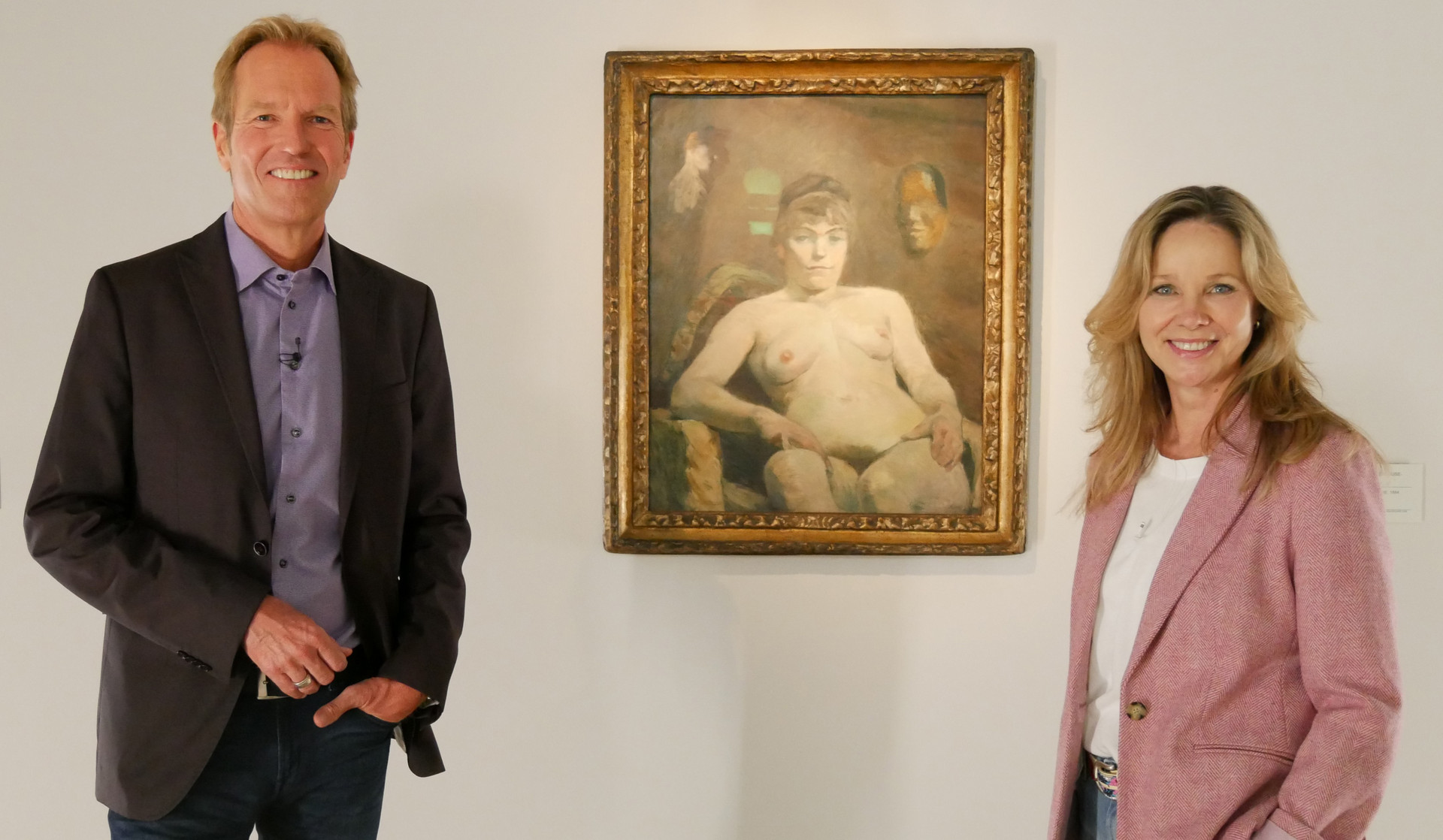 Markus Brock und Ann-Kathrin Kramer im Heydt-Museum in Wuppertal © ZDF/SWR/Martina Klug