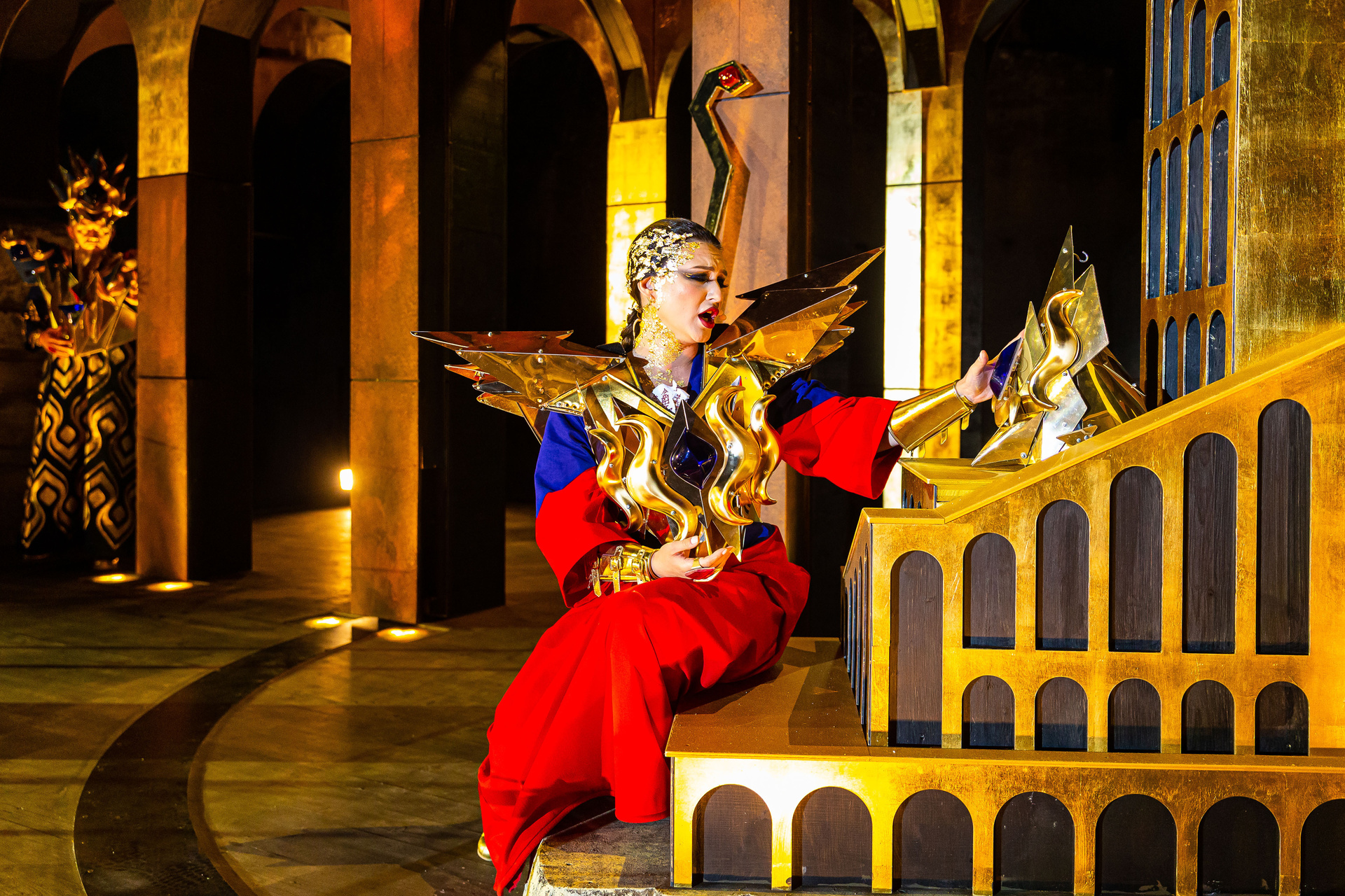 "Nabucco": Ekaterina Sannikova (Abigaille) © ZDF und ORF/Oper im Steinbruch St. Margareten/Jerzy Bin