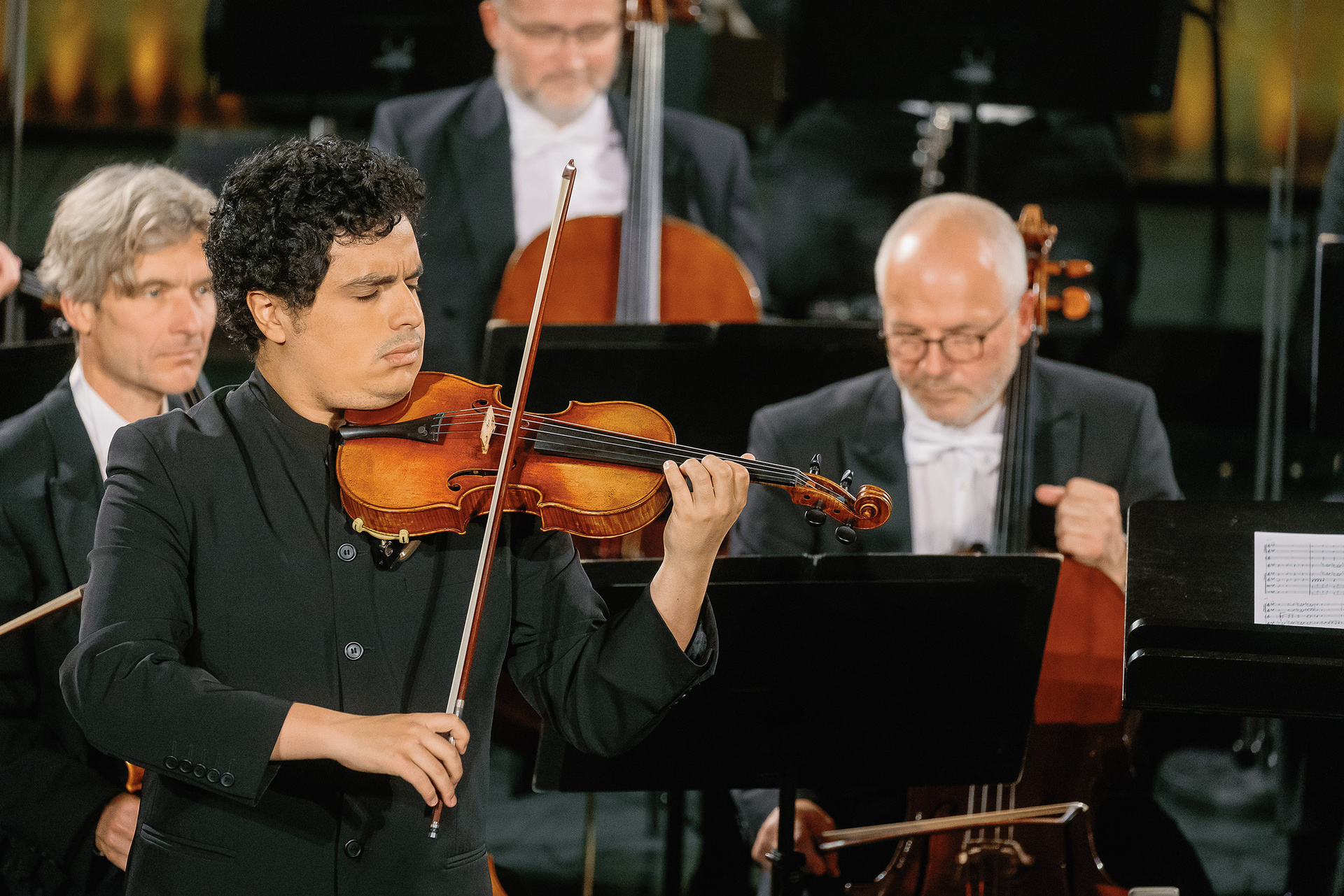 MDR-Musiksommer-Konzert in Wernigerode mit Solist Mohamed Hiber an der Violine © ZDF und MDR/Stephan Flad.