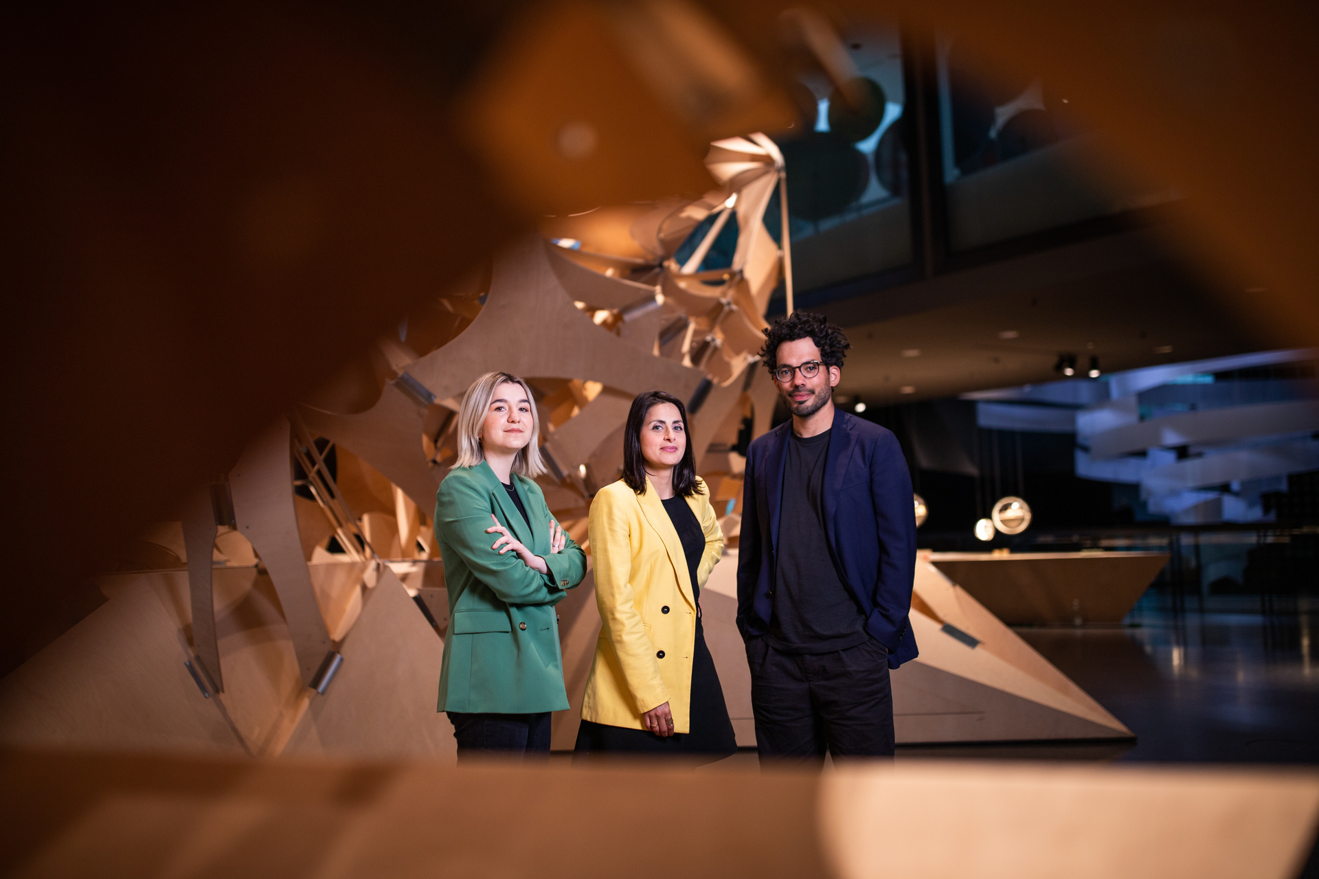 Maria Popov, Sineb El Masrar und Sascha Chaimowicz im Futurium Berlin © ZDF/Maren Michaelis Maria Popov, Sineb El Masrar und Sascha Chaimowicz im Futurium Berlin © ZDF/Maren Michaelis
