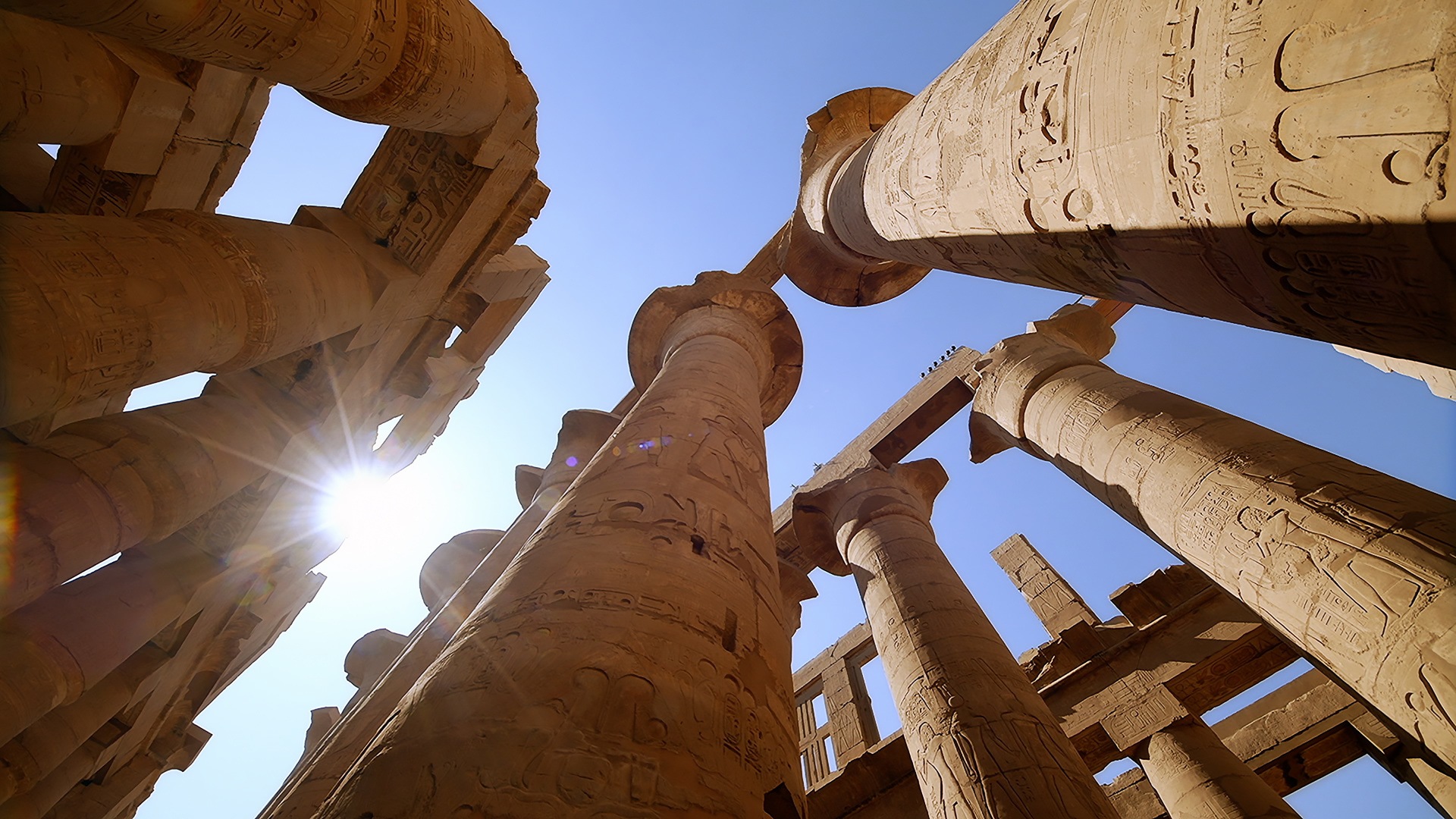 Die Tempelanlage von Karnak im heutigen Luxor. Die prächtige und gut erhaltene Anlage gilt unter Archäologen als "Kopie" des älteren Heliopolis./© ZDF/Johannes Kaltenhauser
